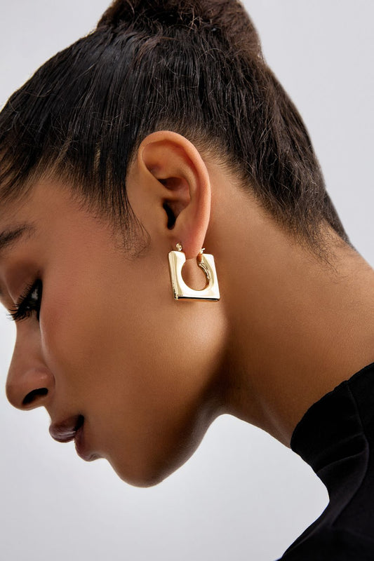 Chunky Geo Hoops
