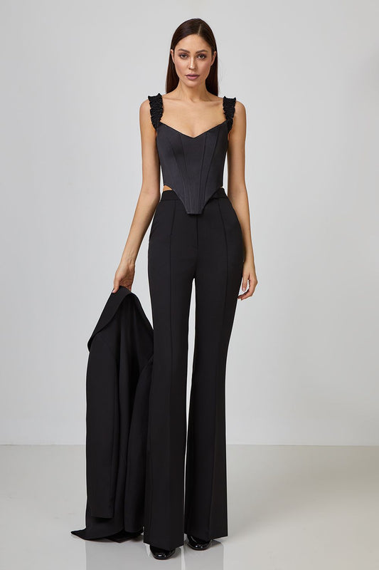 Flared suit trousers