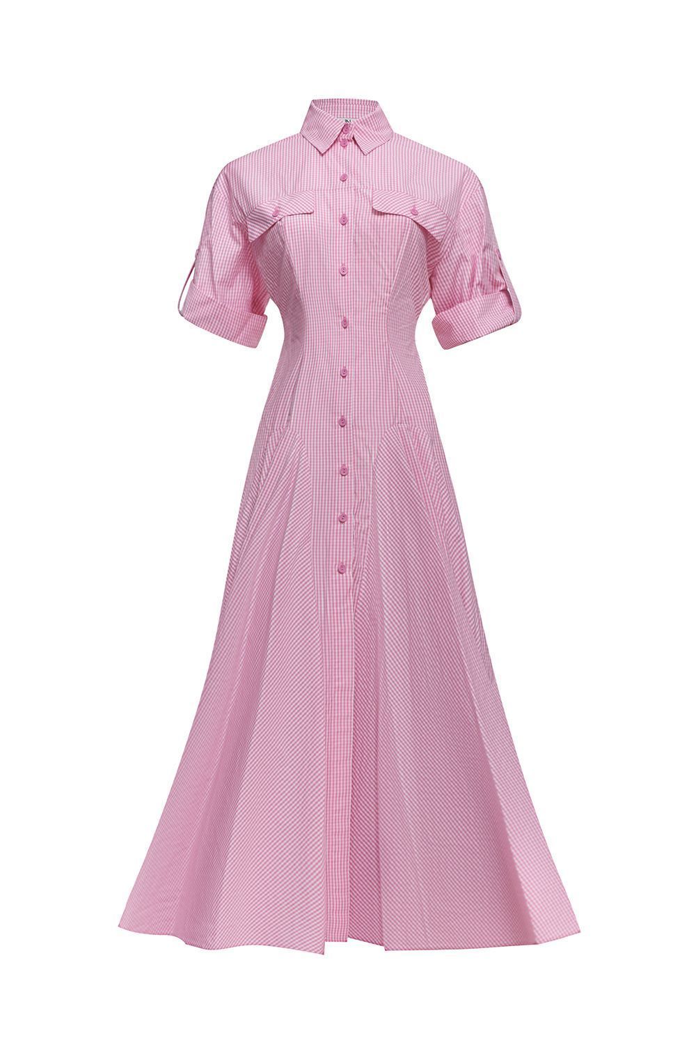 Cotton Midi Shirt Dress