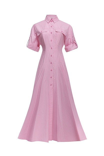 Cotton Midi Shirt Dress