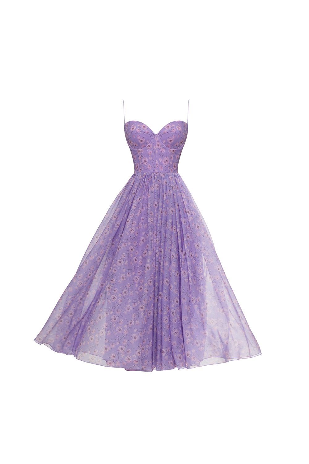 Dress with a corset top and a sun skirt