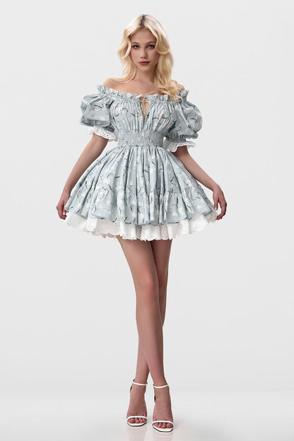 Fluffy skater dress