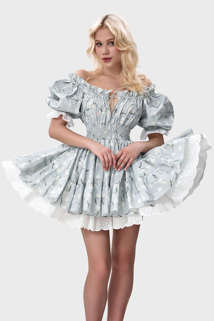 Fluffy skater dress