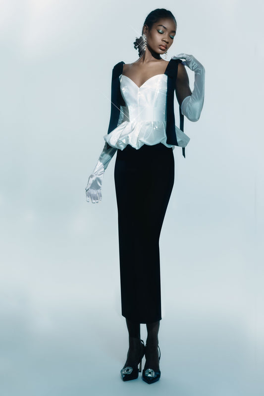 Sculpted Peplum Dress