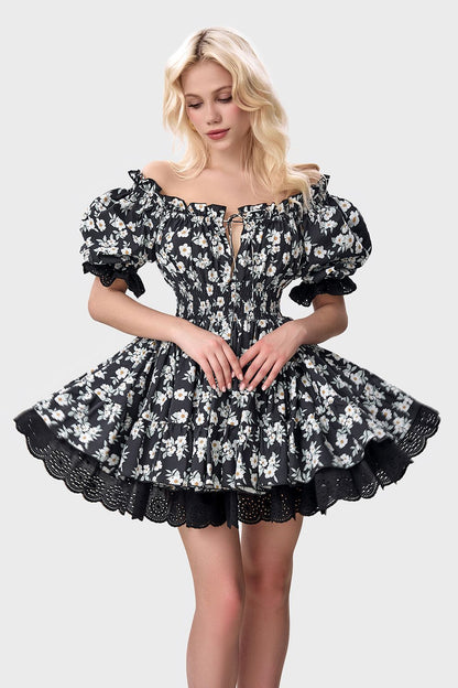 Fluffy skater dress