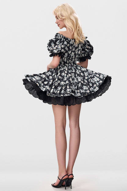 Fluffy skater dress