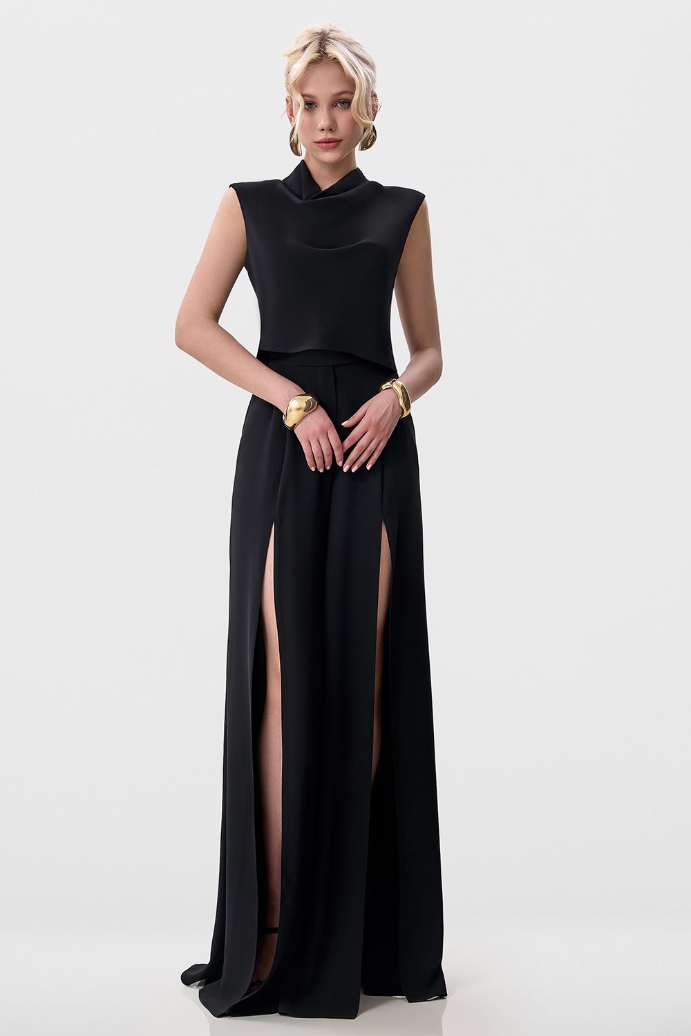 Pants with slits
