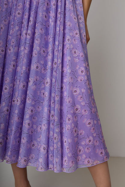 Dress with a corset top and a sun skirt
