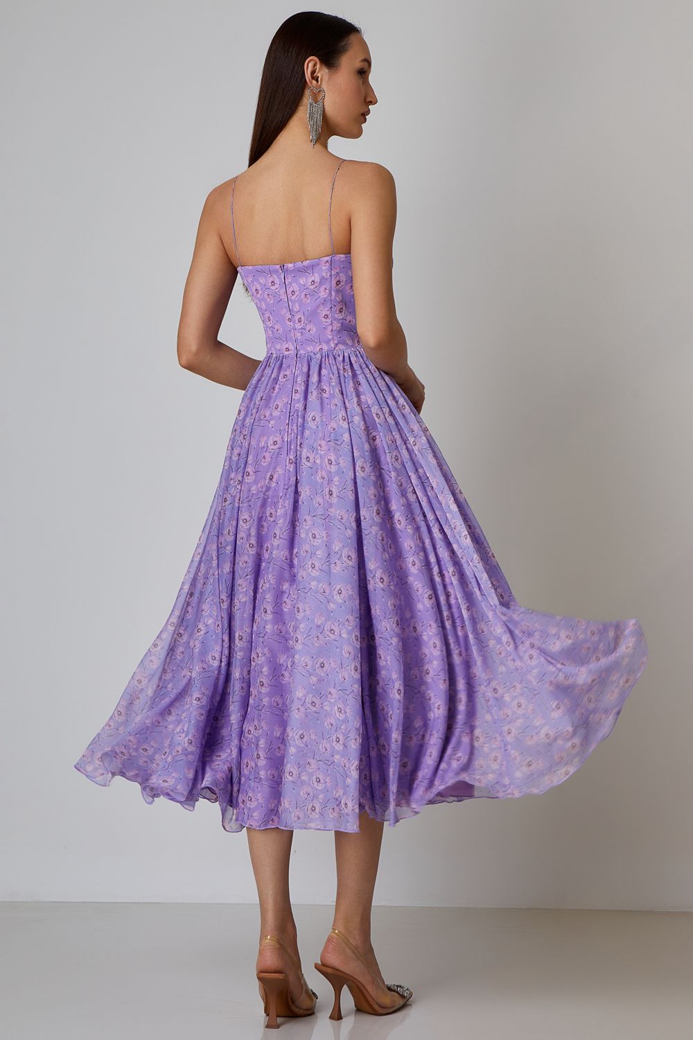 Dress with a corset top and a sun skirt