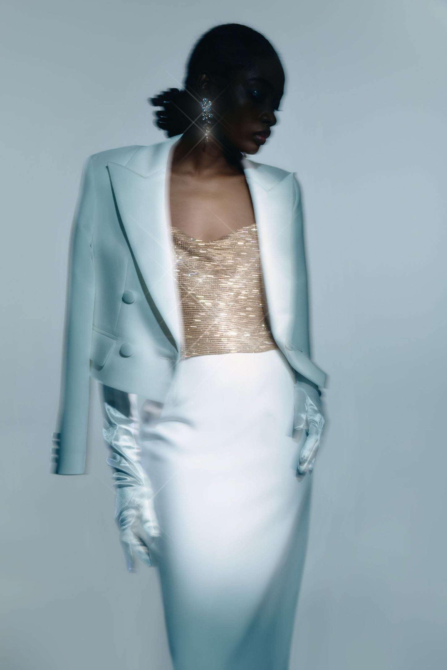Short double-breasted jacket