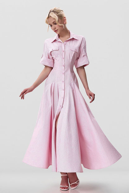 Cotton Midi Shirt Dress