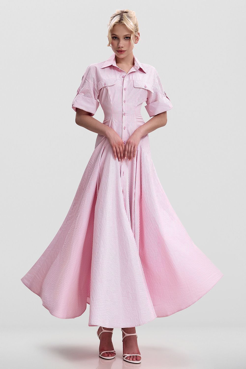 Cotton Midi Shirt Dress
