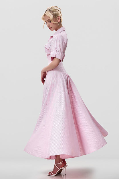 Cotton Midi Shirt Dress