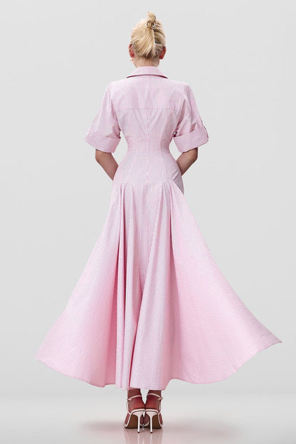 Cotton Midi Shirt Dress