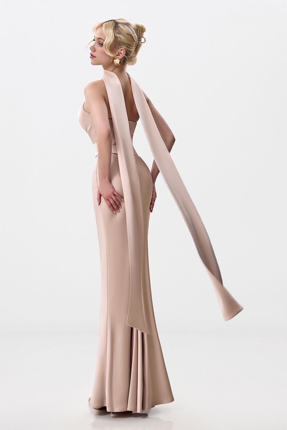 Satin High-Waisted Maxi Skirt