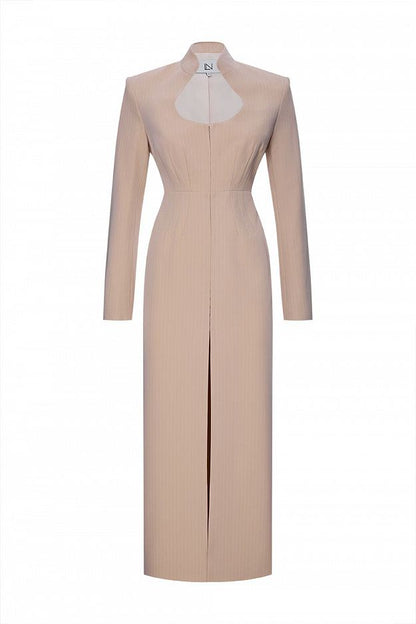 Longline Blazer with Sculpted Neckline