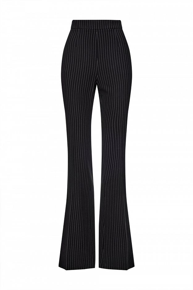 High-Waisted Flared Trousers