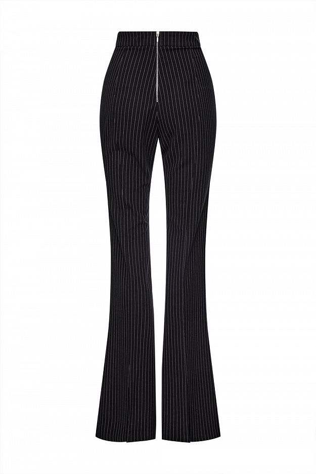 High-Waisted Flared Trousers