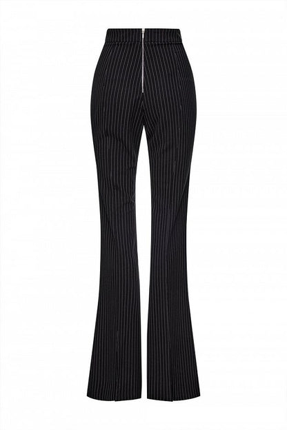 High-Waisted Flared Trousers
