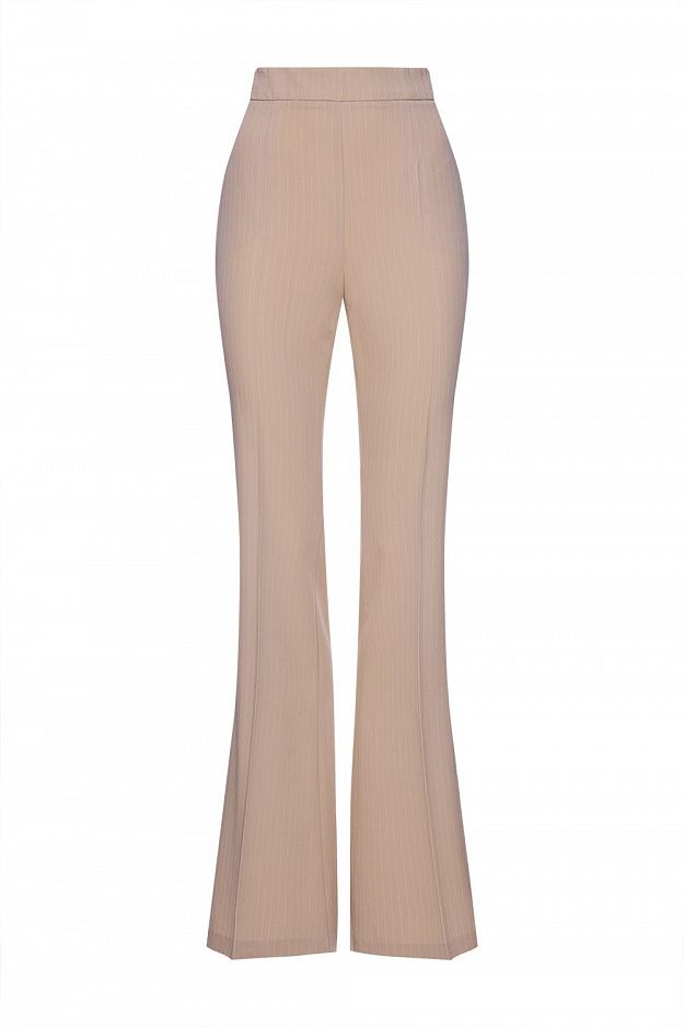 High-Waisted Flared Trousers