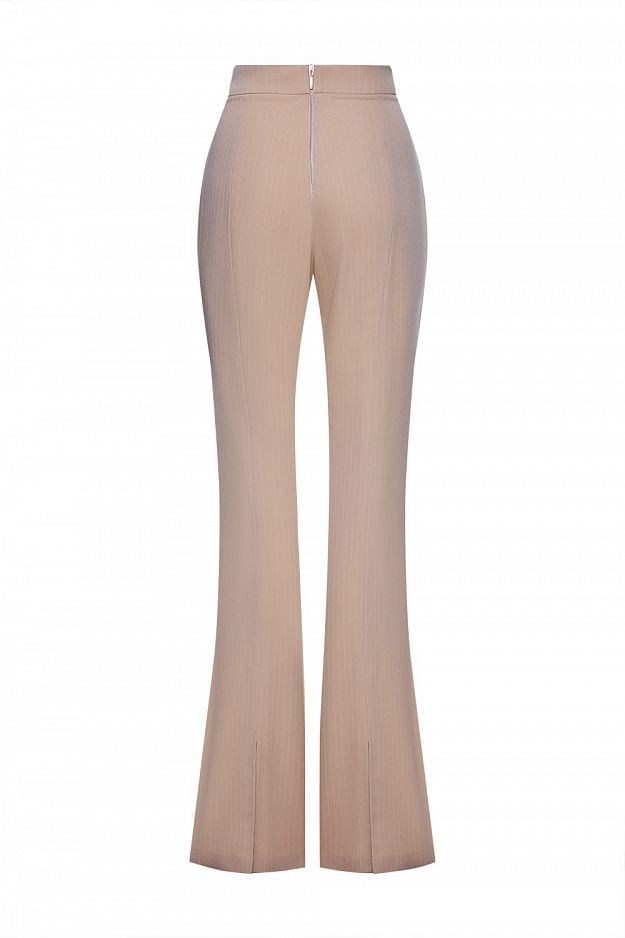 High-Waisted Flared Trousers