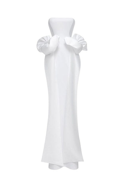 Sculpted Gown with Removable Bows