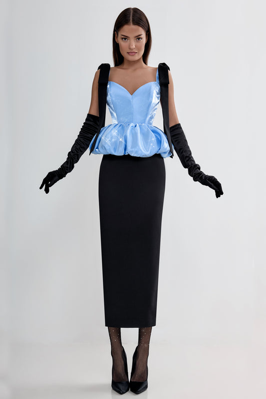 Sculpted Peplum Dress