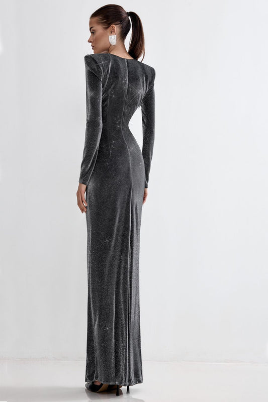 Evening lurex dress