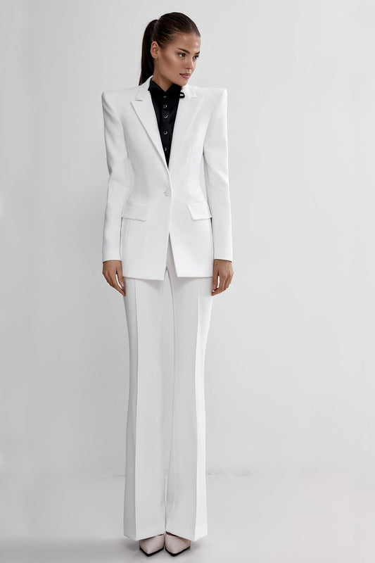 Flared suit trousers