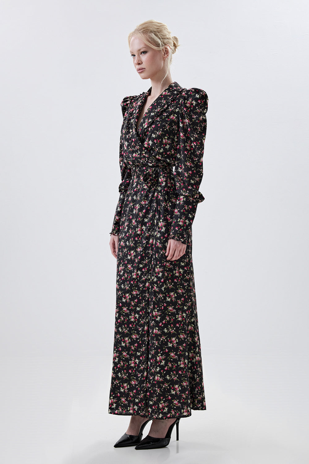 Floral Wrap Maxi Dress