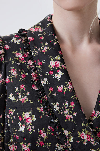 Floral Wrap Maxi Dress