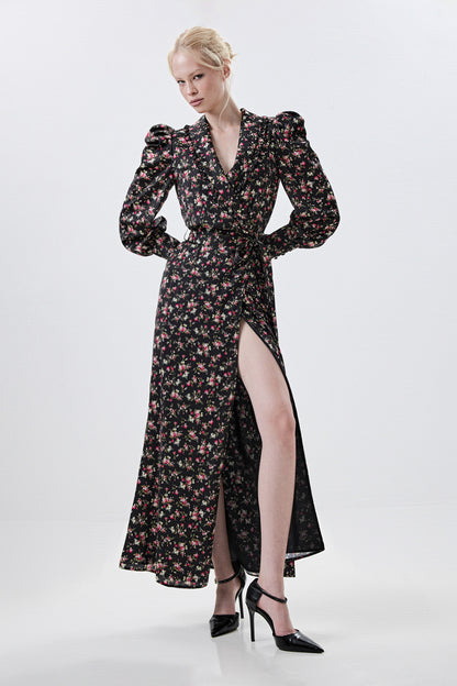 Floral Wrap Maxi Dress