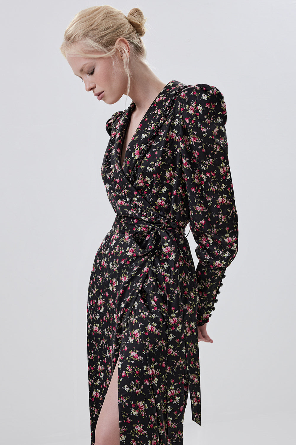 Floral Wrap Maxi Dress