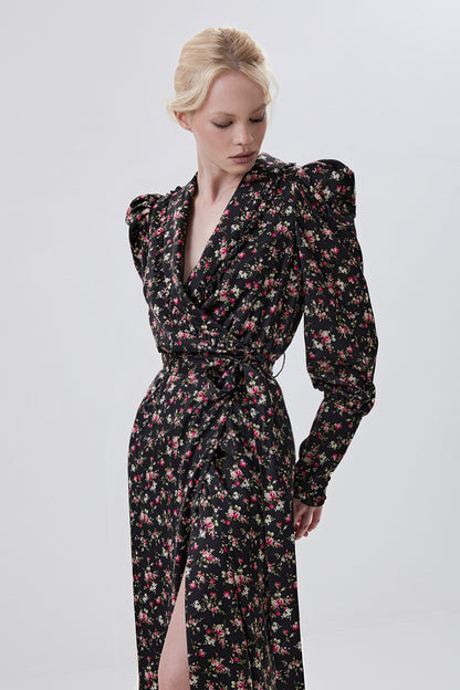 Floral Wrap Maxi Dress