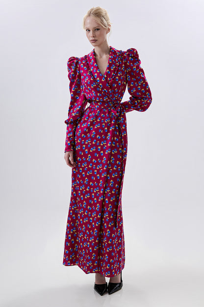 Floral Wrap Maxi Dress