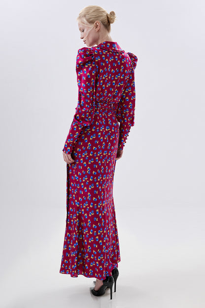 Floral Wrap Maxi Dress