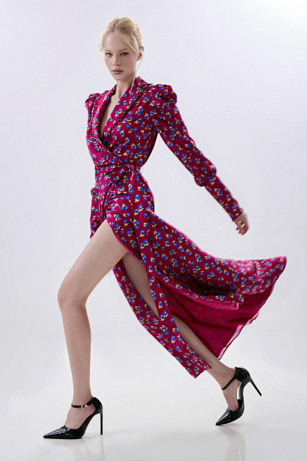 Floral Wrap Maxi Dress