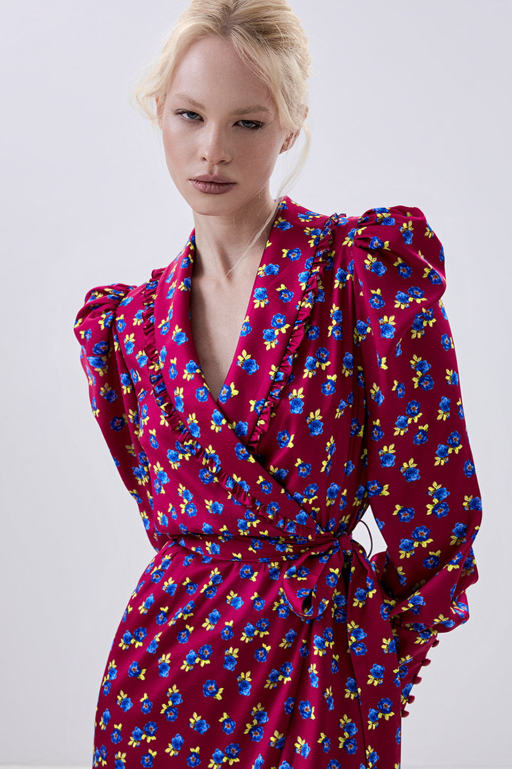 Floral Wrap Maxi Dress