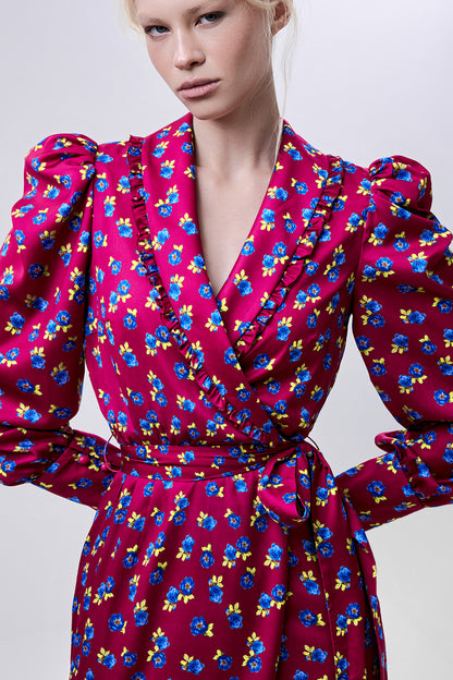 Floral Wrap Maxi Dress