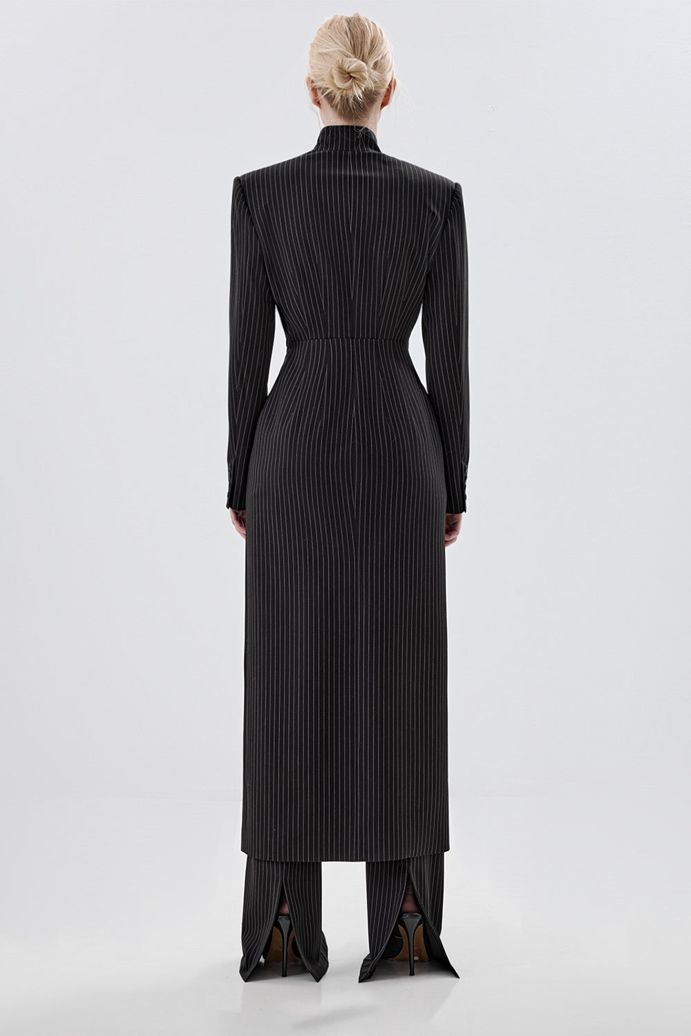 Longline Blazer with Sculpted Neckline
