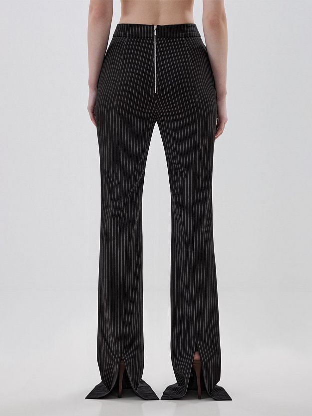 High-Waisted Flared Trousers