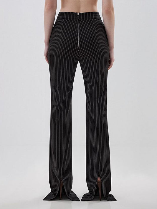High-Waisted Flared Trousers