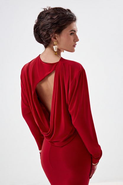 Dress with a statement back cutout