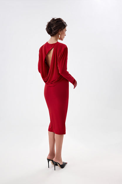 Dress with a statement back cutout