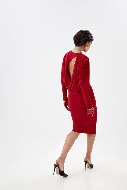 Dress with a statement back cutout