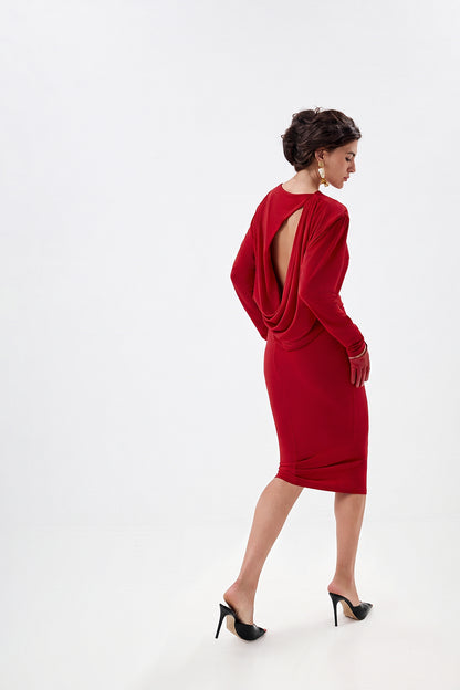 Dress with a statement back cutout