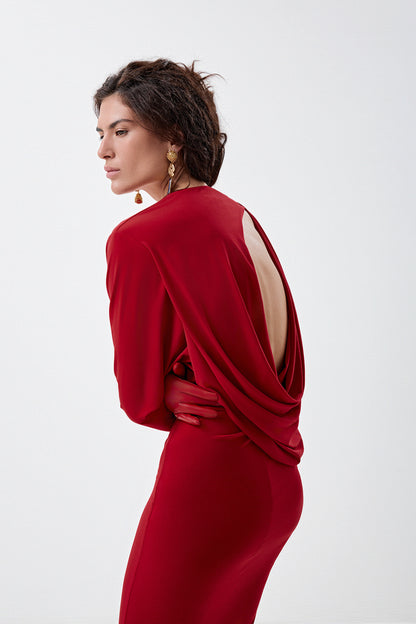 Dress with a statement back cutout