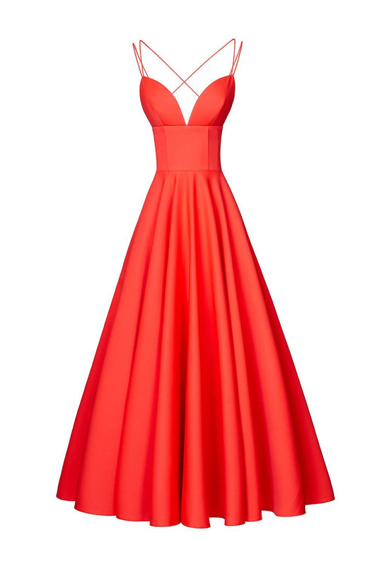 Strap dress with circle skirt