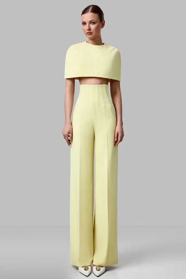 Cropped Cape with Round Neckline