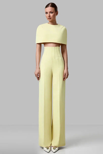Cropped Cape with Round Neckline